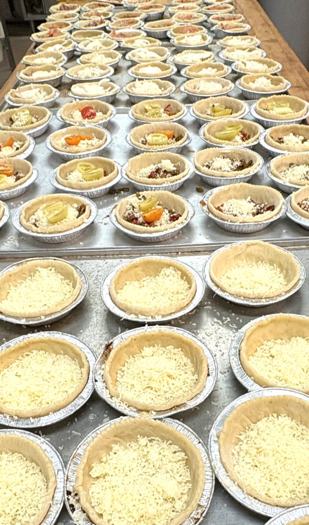 Préparation de nos quiches
